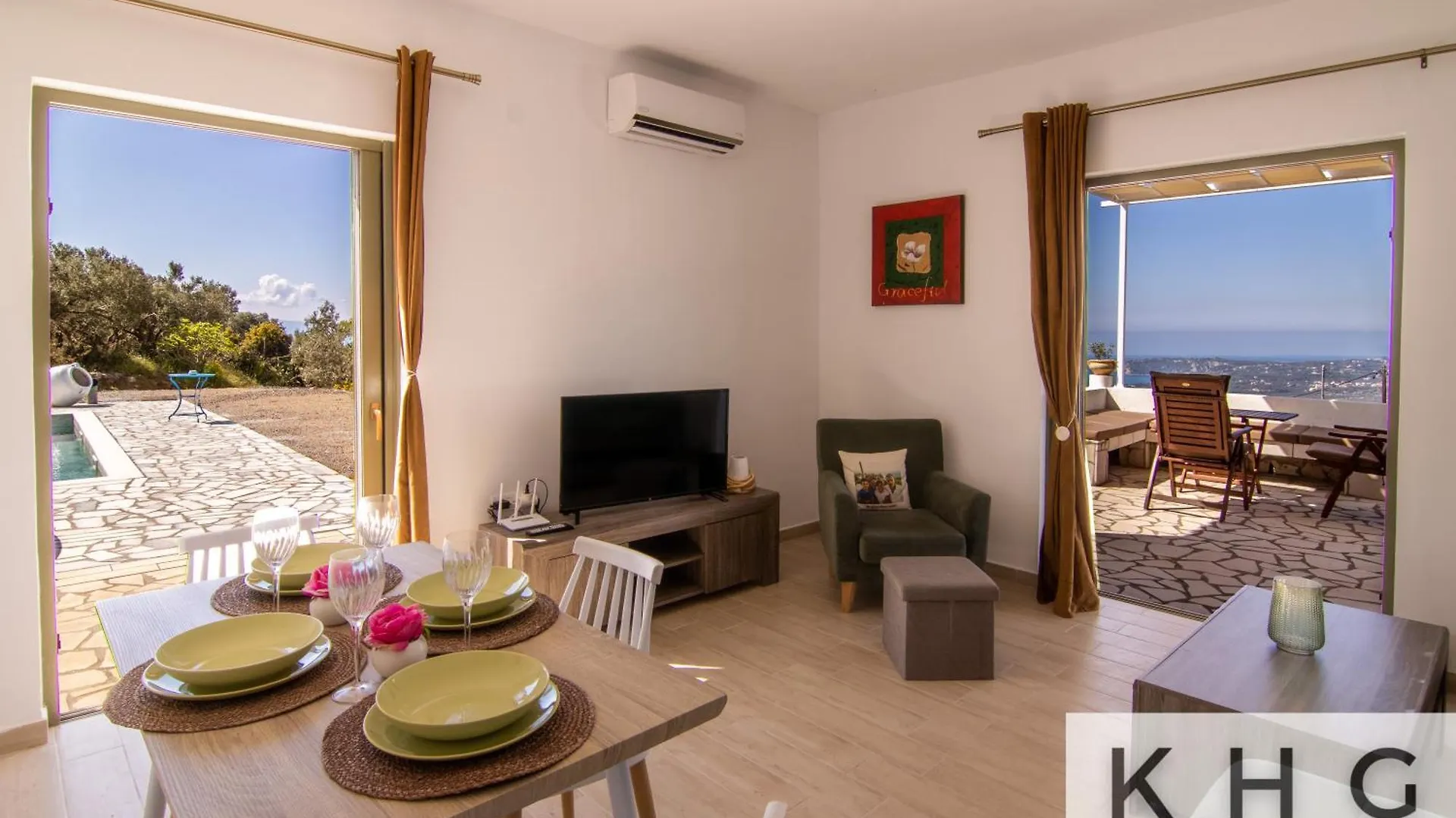 Skoumas Villa Surrounded By Olive Trees! Vlachata 希腊